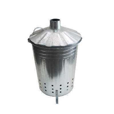 75L Galvanized metal home garden incinerator