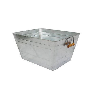 Galvanized Steel with Sturdy Handles on 2 sides for easy Carrying Square Tub