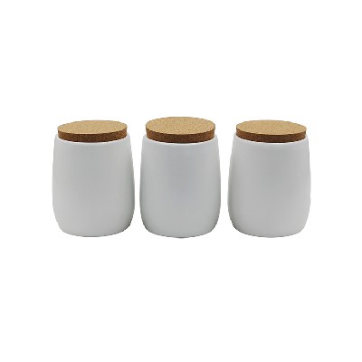 Round Galvanized Metal Kitchen Countertop Storage Tea Coffe Sugar jars