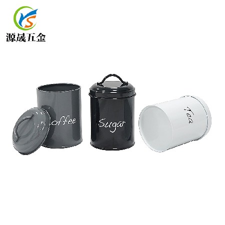 定制廚房儲物罐Canister Sets鐵皮收納罐 鍍鋅鐵皮密封儲物罐