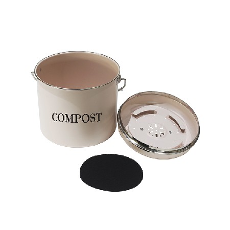 Wholesale Home Use 1.3 Gallon / 5 Liter Vintage Countertop Recycling Compost Bin with Lid for Indoor Scraps Keeper