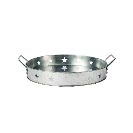 Star hollow galvanized metal tray