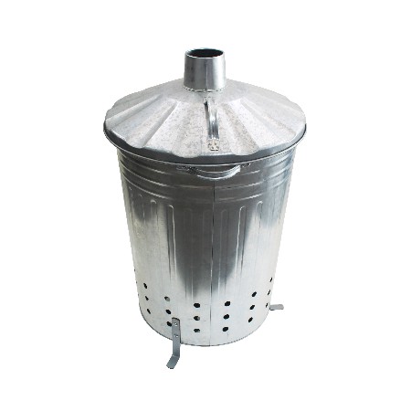 75L Galvanized metal home garden incinerator