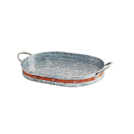 Galvanized Metal Oval Tray