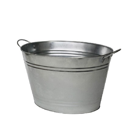 32L Galvanized oval party cooler tub