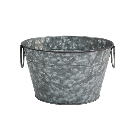 Custom personalized metal oval galvanized tub with metal handle