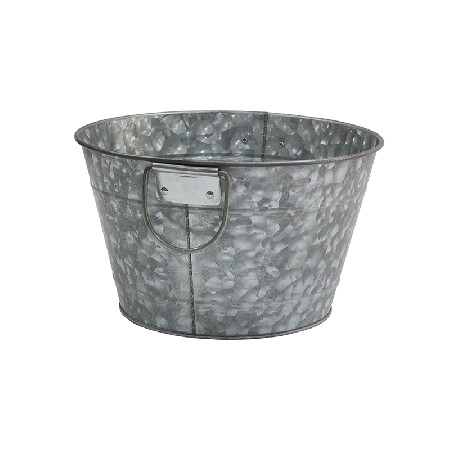 Custom personalized metal oval galvanized tub with metal handle