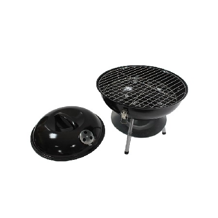 Black Power Coated Metal 17.. Kettle Charcoal Grill