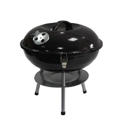 Black Power Coated Metal 17.. Kettle Charcoal Grill