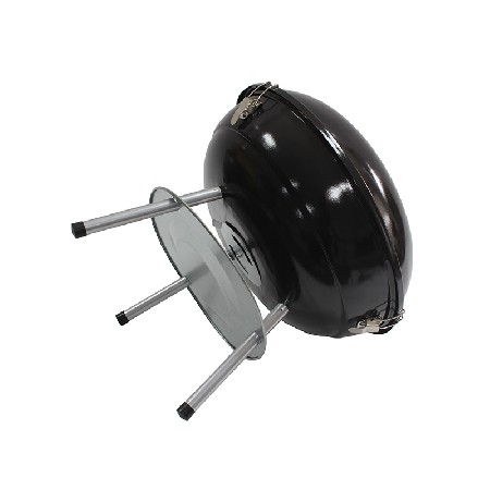 Black Power Coated Metal 17.. Kettle Charcoal Grill