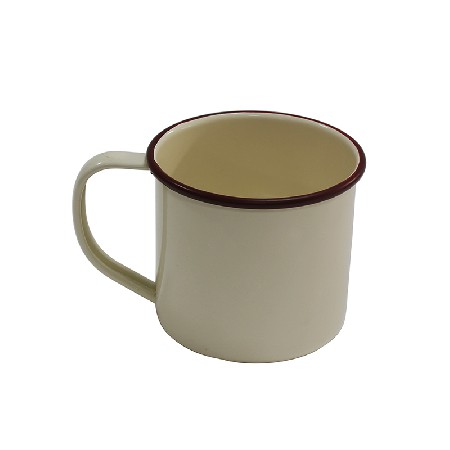 Cream Classic Country Metal Coffee and Tea Mug