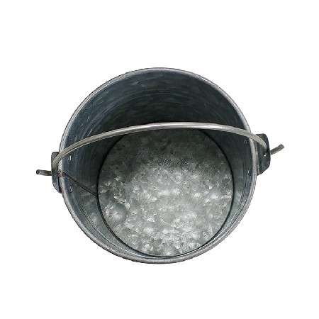 Sliver Waterproof French Style Iron Metal Galvanized Buckets