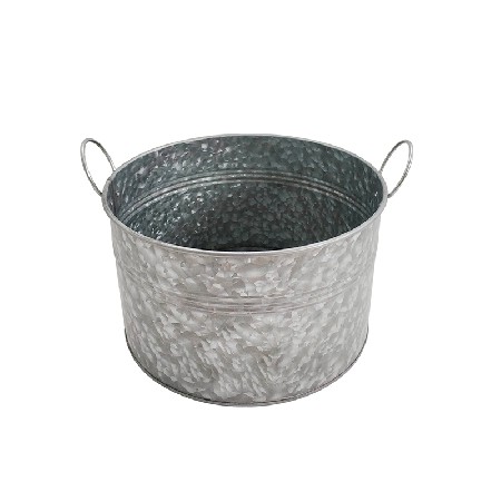 Factory Hot Sale Custom Logo Printed Sliver Galvanized Steel Party tub bucket