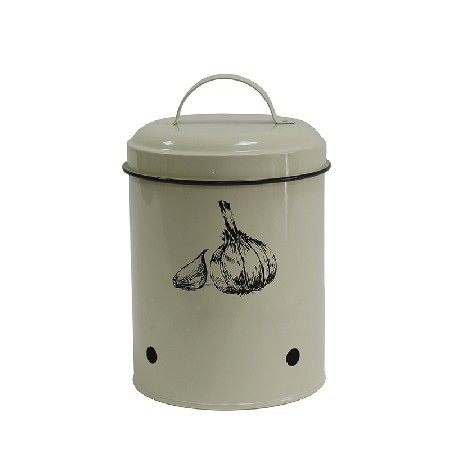 Set of 3 Potato Garlic Onions metal Storage Tin