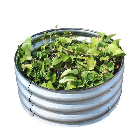 Round Galvanized Steel Planter Raised Metal Garden Bed Kit for Plants and Vegetables