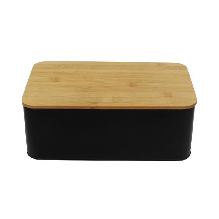 Farmhouse Home Kitchen Storage black metal vintage Bread bin for sale