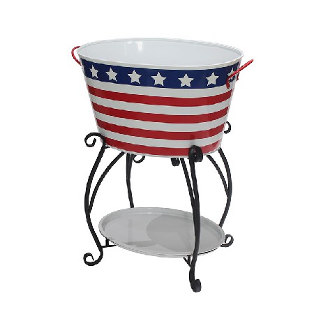 Outdoor or Indoor Use Party Drink Holder Beverage Tub with Stand