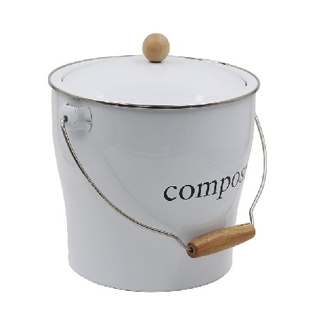 Metal Steel Kitchen food waste Countertop compost bucket container